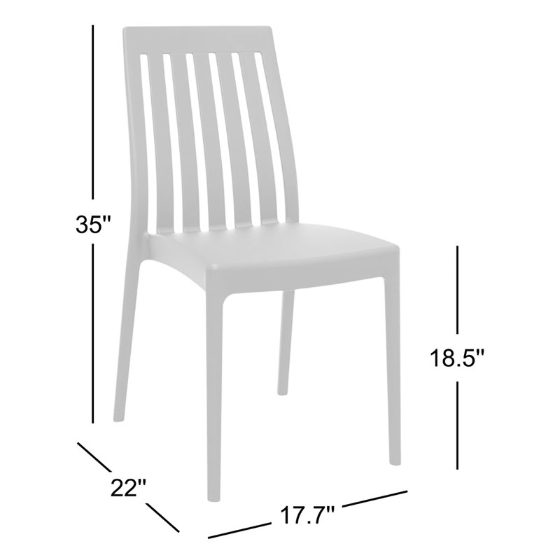 Chaise d'appoint de patio empilable Kenno Anyfer, Rouge