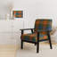 Fauteuil d'appoint rembourré à motif tartan «Fetullah Checked»-384490243-384490244