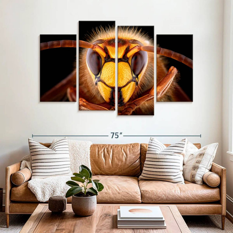 European Hornet Head, 42" H x 68" W