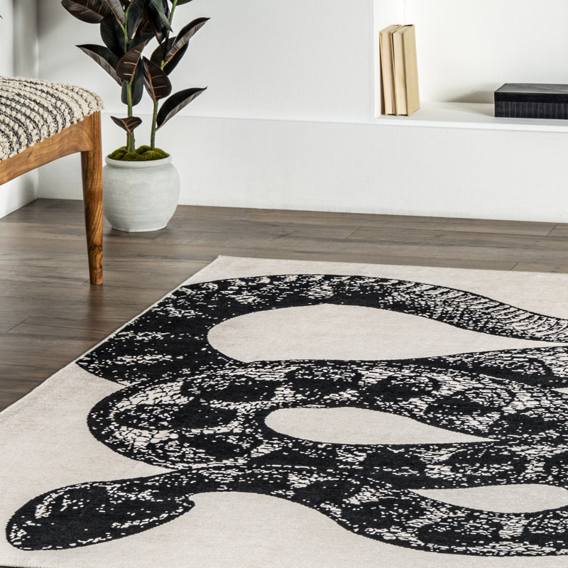 Tapis lavable à la machine Modern SpinClean, Rectangle 8 pi x 10 pi