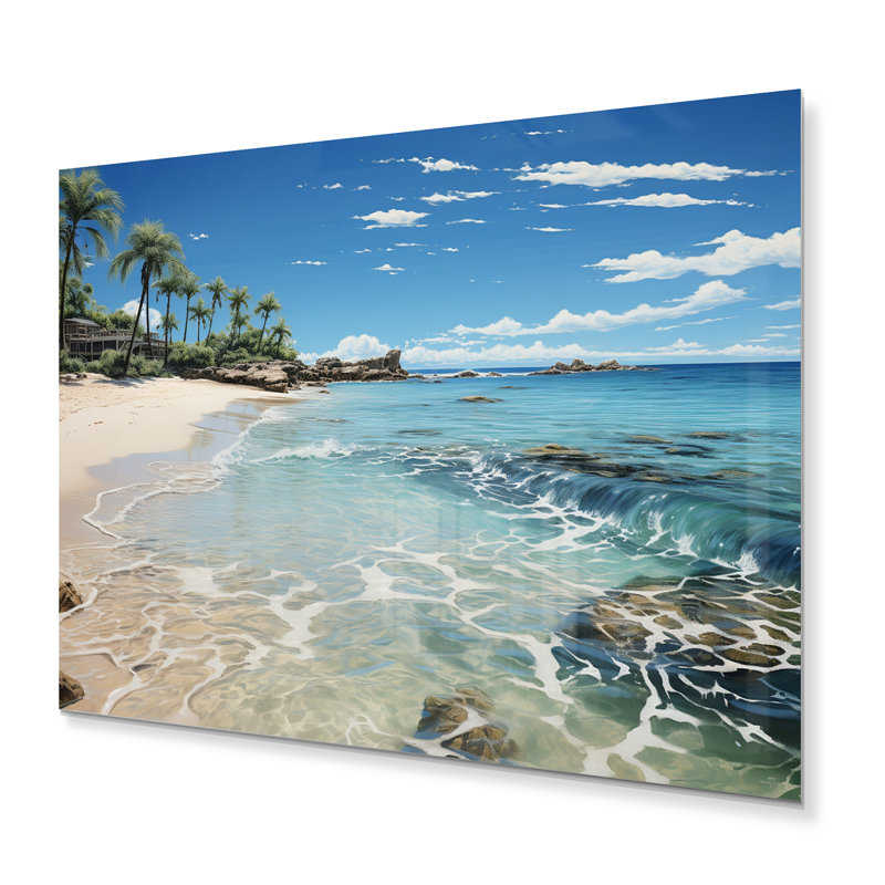 Plage Sandy Paradise I - impression sans cadre sur métal, H 30 po x l 40 po x P 1 po
