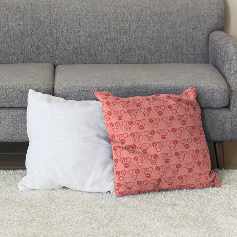 Coussin Classic, 36 po x 36 po, Rouge, Bourre en polyester