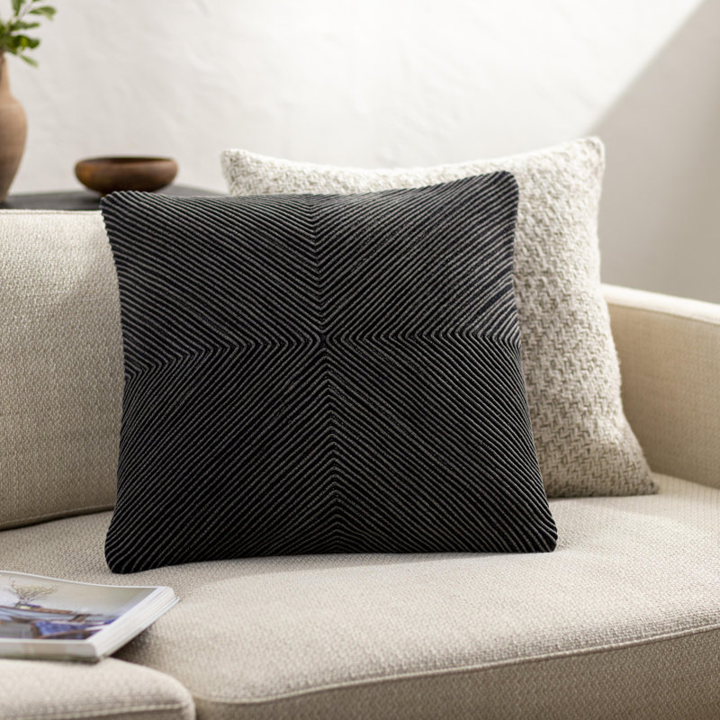 Kohl Textured Throw Pillow, 18"H x 18"W, Down Blend