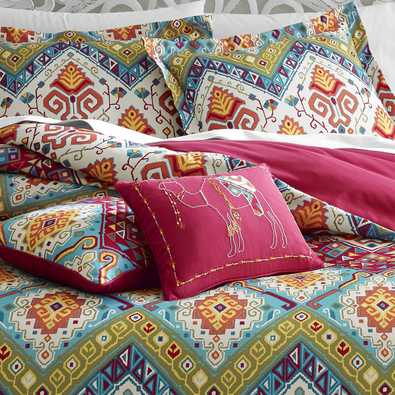 Ensemble de housse de couette réversible, Housse double / grand + 2 taies décoratives stand
