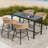 Carvin Outdoor Upholstered Bar Stools Set of 2 with Removable Cushions, Woven Counter Height Bar Chairs, Patio Dining Chairs for Garden, Pool, Lawn & Backyard-107621807