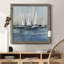Bleu floral - peinture sur toile encadrée-1350311840-1350311864