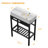 28 in. W x 12 in. D Freestanding Laundry Utility Sink Ceramic Single Bowl Console Bathroom Sink with Washboard