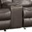 Lydia Brown Leather Aire Motion Loveseat W/USB & Console