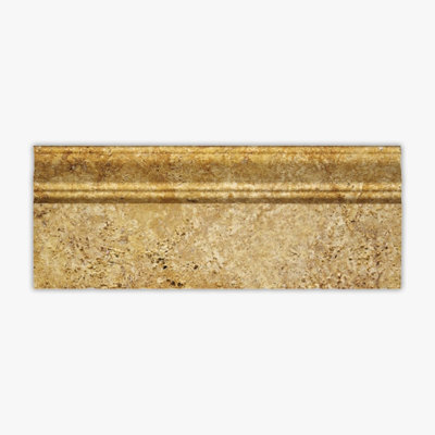 Yellow 12 in. L Travertine Specialty Trim