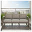 Canapé de patio 75 po 3 places toutes saisons en métal avec coussins épais beige et structure kaki-1575903560