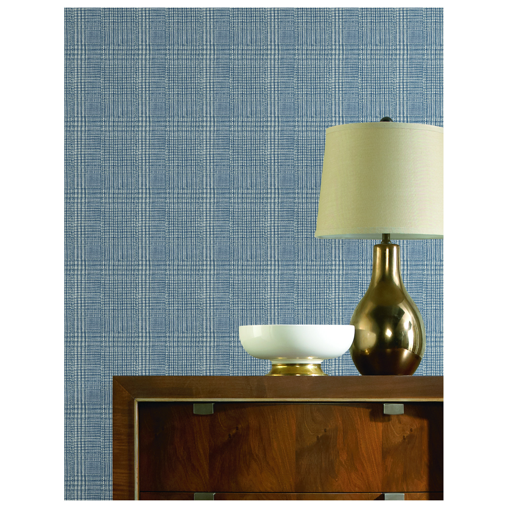 Plaid Wallpaper, Blue