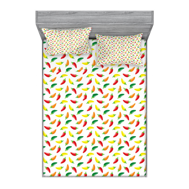 Microfiber Sheet Set, Queen Sheet Set with Fitted Sheet