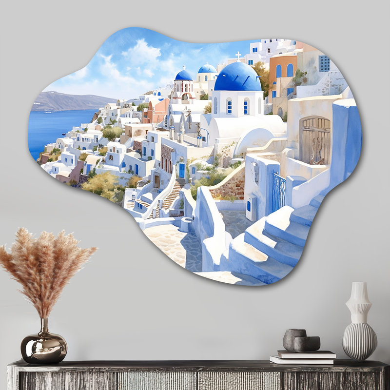 Nicollet - Grèce asymétrique, décoration murale sculpture en métal nuage, H 27 po x l 35 po