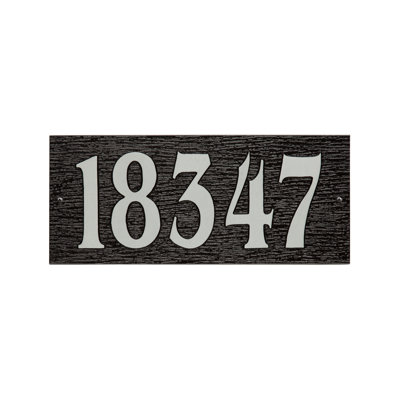 Woodgrain Mid-Century Rectangle Plaque, Standard Wall 1-line