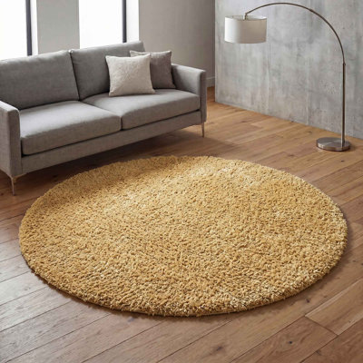 Ainsley Plain Living Room Shaggy Area Rug Modern Soft Pile Polyester Rug
