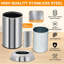 Stainless Steel Open Kitchen Trash Can - 189.3L