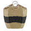 Seagrass Handmade Two Toned Decorative and Functional Storage Basket with Metal Handles