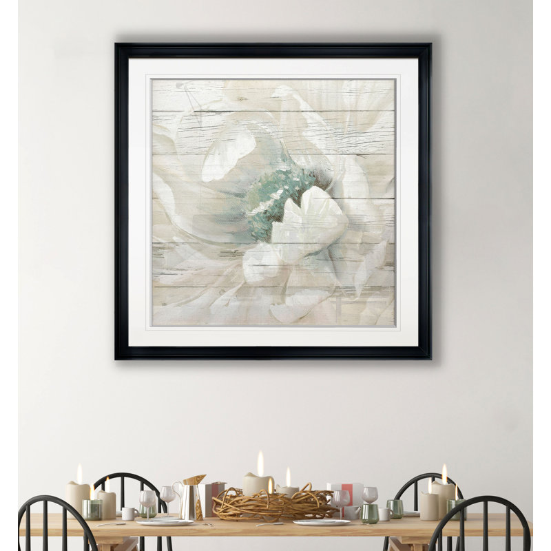 «Weathered White II», reproduction de peinture à l'huile sur toile tendue, H 17,5 po x l 17,5 po x P 1,5 po