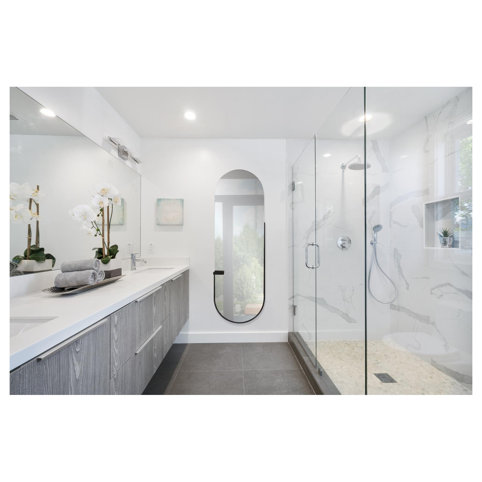 Memphis Full Length Oval Wall Mirror