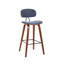 Upholstered Counter Stool with Solid Wood Frame-503092625