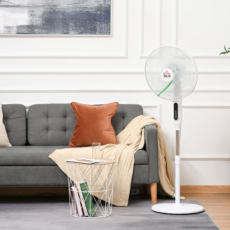 Homcom 54.33'' Oscillating Standing Fan, White