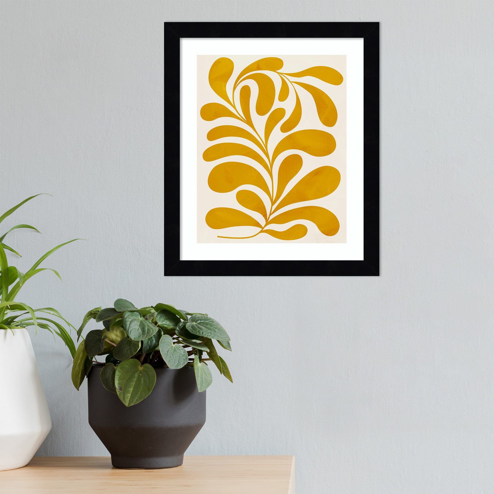 Goldenrod II by Grace Popp, Black, 13" H x 11" W x 1" D
