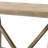 Gexy Dining Table, 84 Inch, Brown Oak Veneer, Trestle Angled Base