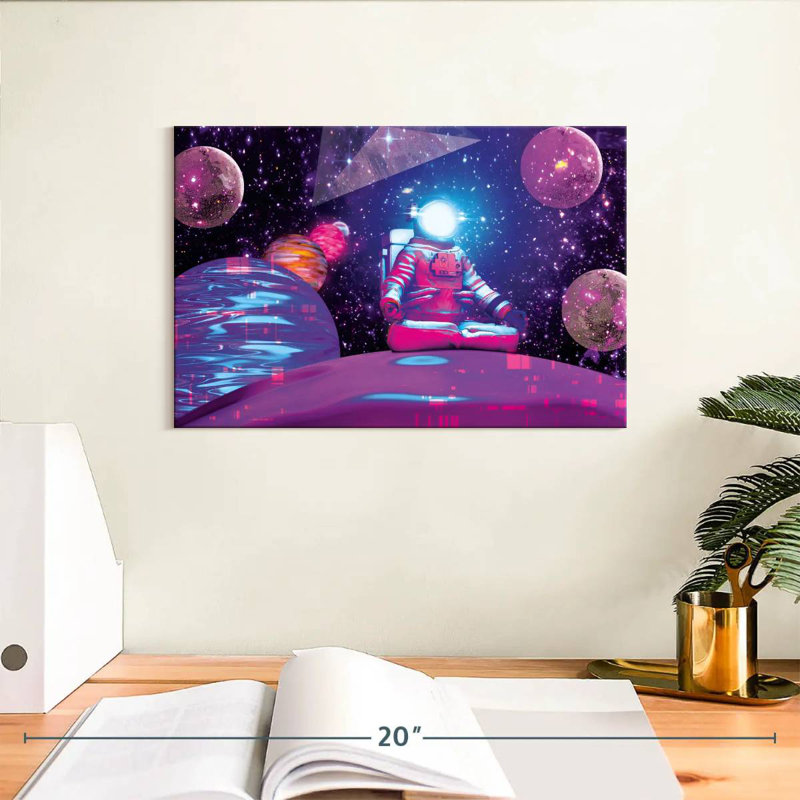 Oberle Cosmic Purple Astronaut, 8" H x 12" W