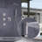 Thermostatic Shower Faucet Set 3-Function Wall Mounted Rain Shower System with Body Jets Recessed Wall Mounted Combo-80065238