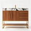 Ensemble de vanité moderne de 91 cm (36 po) avec comptoir en pierre frittée et lavabo en céramique intégrée-1016580402-1016580412
