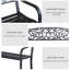 Garden Bench Loveseat With Cast Iron Decorative Welcome Vines