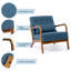 Walthill 63 cm Modern Scandinavian Solid Wood Armchair-2016855925-2037218240