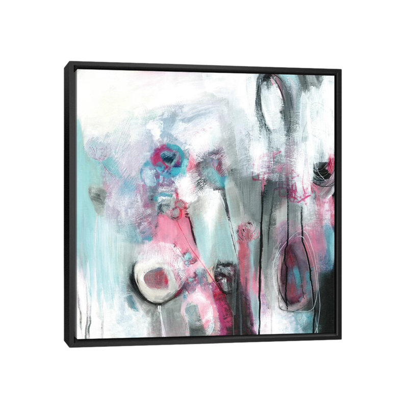Reproduction d'art sur toile tendue, H 18 po x l 18 po x P 1,5 po, Toile avec cadre noir, Pas de tapis