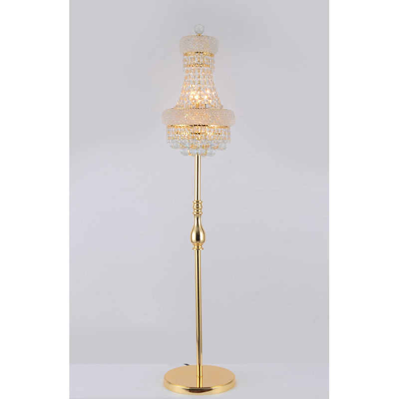 Lampe sur pied 58 po crystal Mckie, Or