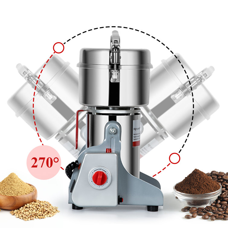 CGOLDENWALL 400g High-Speed Electric Grain Grinder Mill Stainless Steel  Grinder Machine Commercial Grain Mill Spice Grinder Pulverizer for Dried