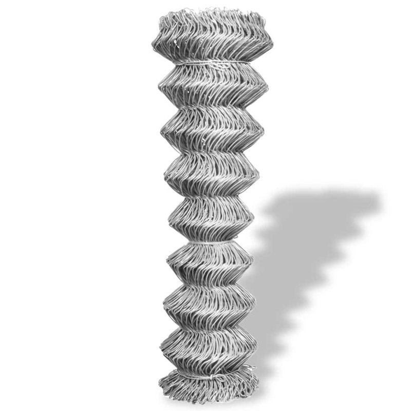 Panneau de clôture en acier vidaXL, Argent argent, H 49,2 po x l 590,6 po
