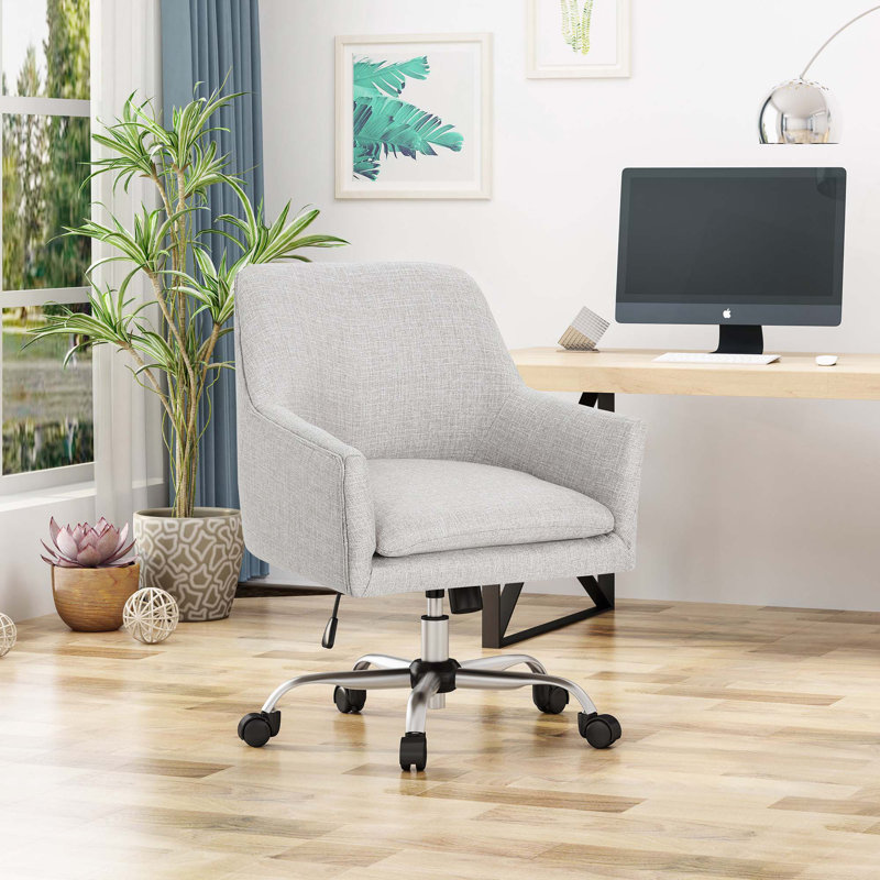 Chaise de bureau moderne et minimaliste, conception pivotante confortable pour améliorer l'efficacité du travail, Gris clair