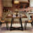 Vintage Square Dining Table,Wood Kitchen Table,Classic Design Dining Table-1262273009