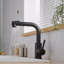 Robinet de cuisine et de salle de bain noir avec douchette extractible