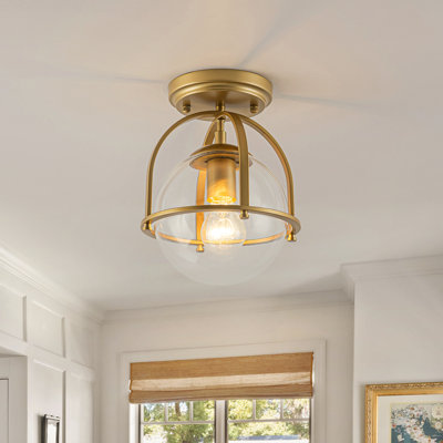1 - Light Globe Semi Flush Mount