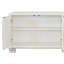 Armoire console Ansaldo blanc perle et argent scintillant