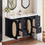 Meuble-lavabo 30 po avec lavabo en céramique, meuble-lavabo Mid-Century avec 2 tiroirs, meuble-lavabo avec grand espace de rangement
