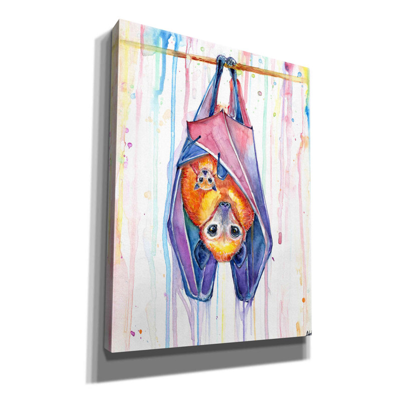 Buncha Bats par Marc Allante - impression sur toile tendue, H 16 po x l 12 po x P 0,75 po