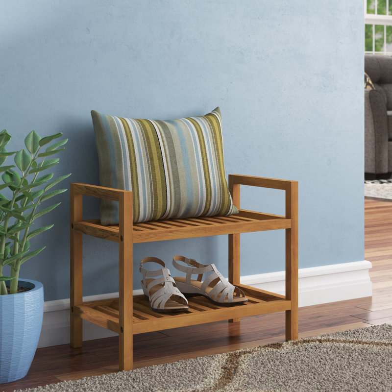 Farris 4 Pair Stackable Solid Wood Shoe Rack