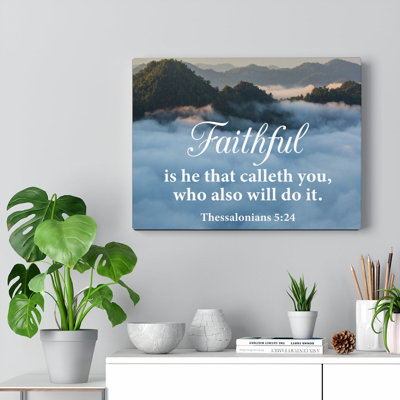 Faithful 1 Thessalonians 5:24 Wall Art Christian Home Décor