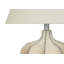 Lampe de table, abat-jour empire en lin ivoire, corps en forme de gourde crème, 21 po