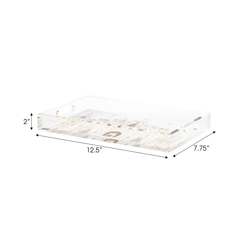 Rectangle Decorative Tray, 12.5"W x 7.75"D