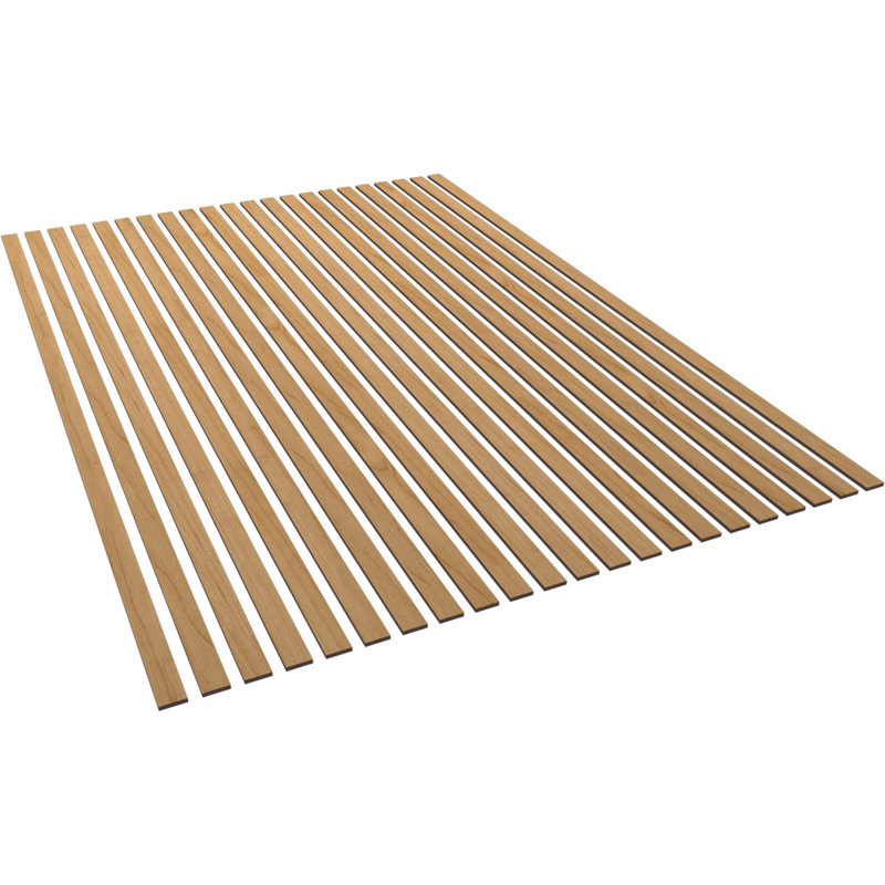 Adjustable Wood Slat Wall Panel Kit, 2"W x 94"H x 0.25"T, Maple