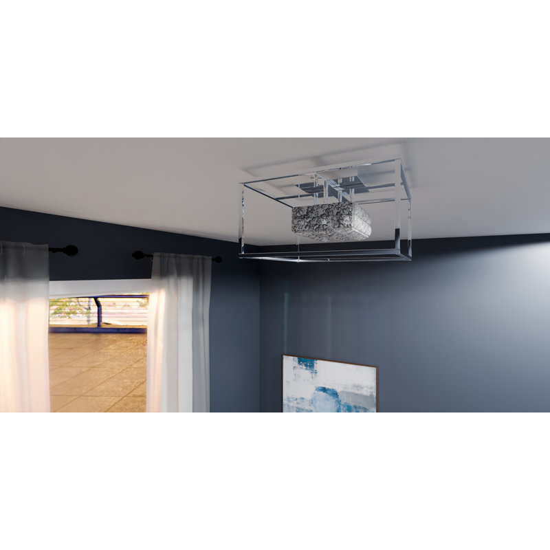 Krenare Integrated LED Polished Chrome Semi-Flush Mount