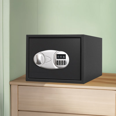 Coffre-fort de sécurité numérique compact avec clé et serrure électronique d'argent, de bijoux et de passeport pour le bureau à domicile